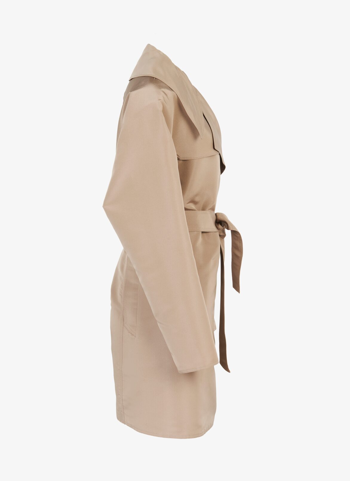 Alaïa Edition 1992 Belted Silk Faille Short Trench ALAÏA SANDY ALAÏA EDITION 1992 BELTED SILK FAILLE SHORT TRENCH